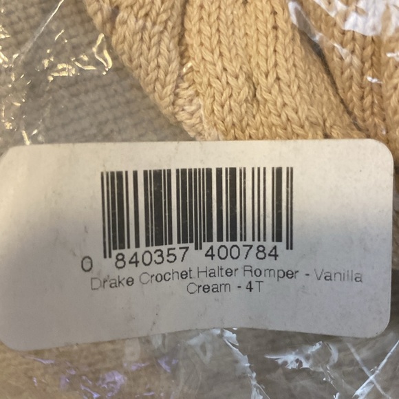 Bailey's Blossoms Drake Crochet Halter Tie Romper With Snap Closure - 3T & 4T - Picture 7 of 7